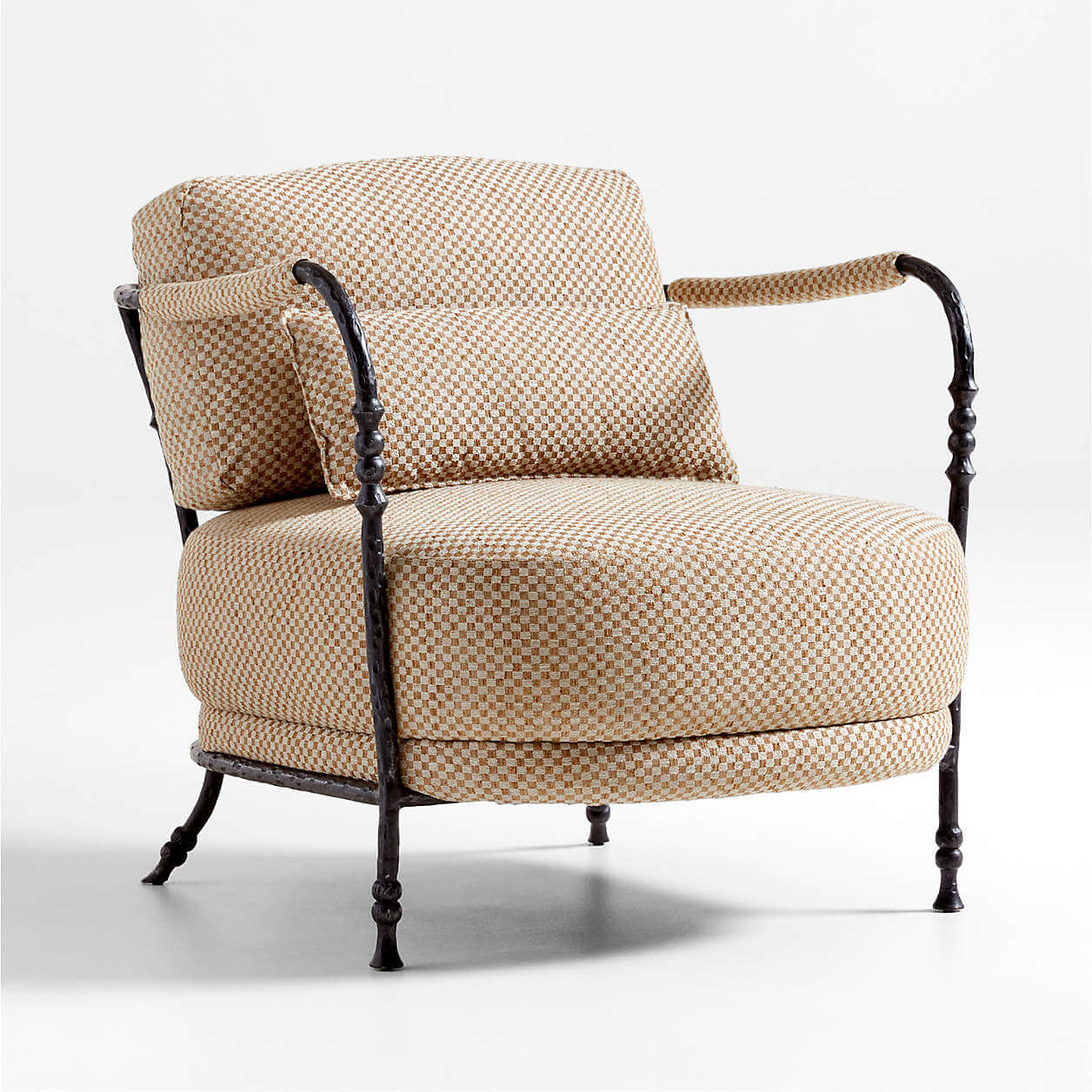 Muirfield Sculptural Accent Chair with Metal Frame