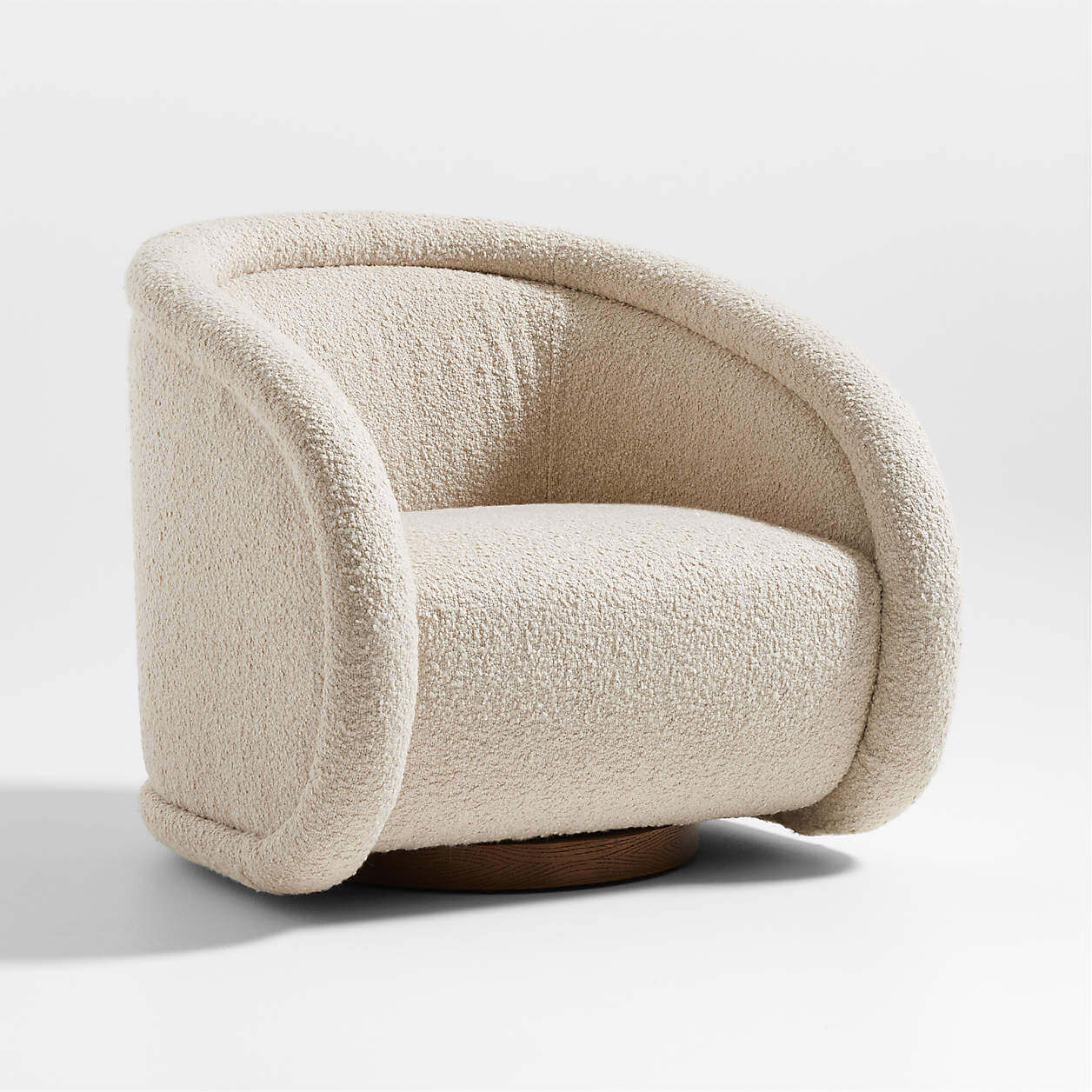 Medoc Upholstered Swivel Lounge Chair with Round Base