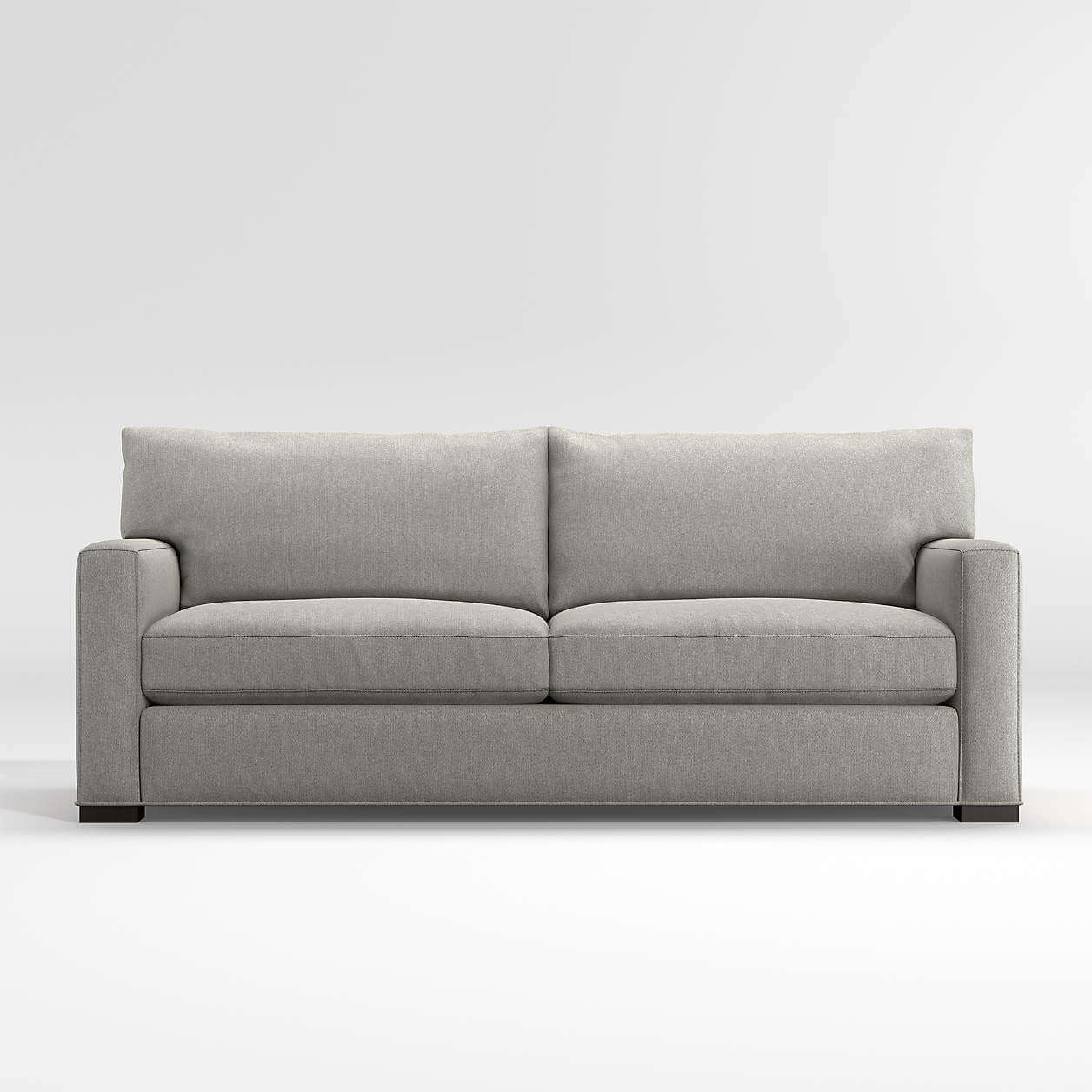 Axis Two Seat Sofa with Modern Track Arm Design