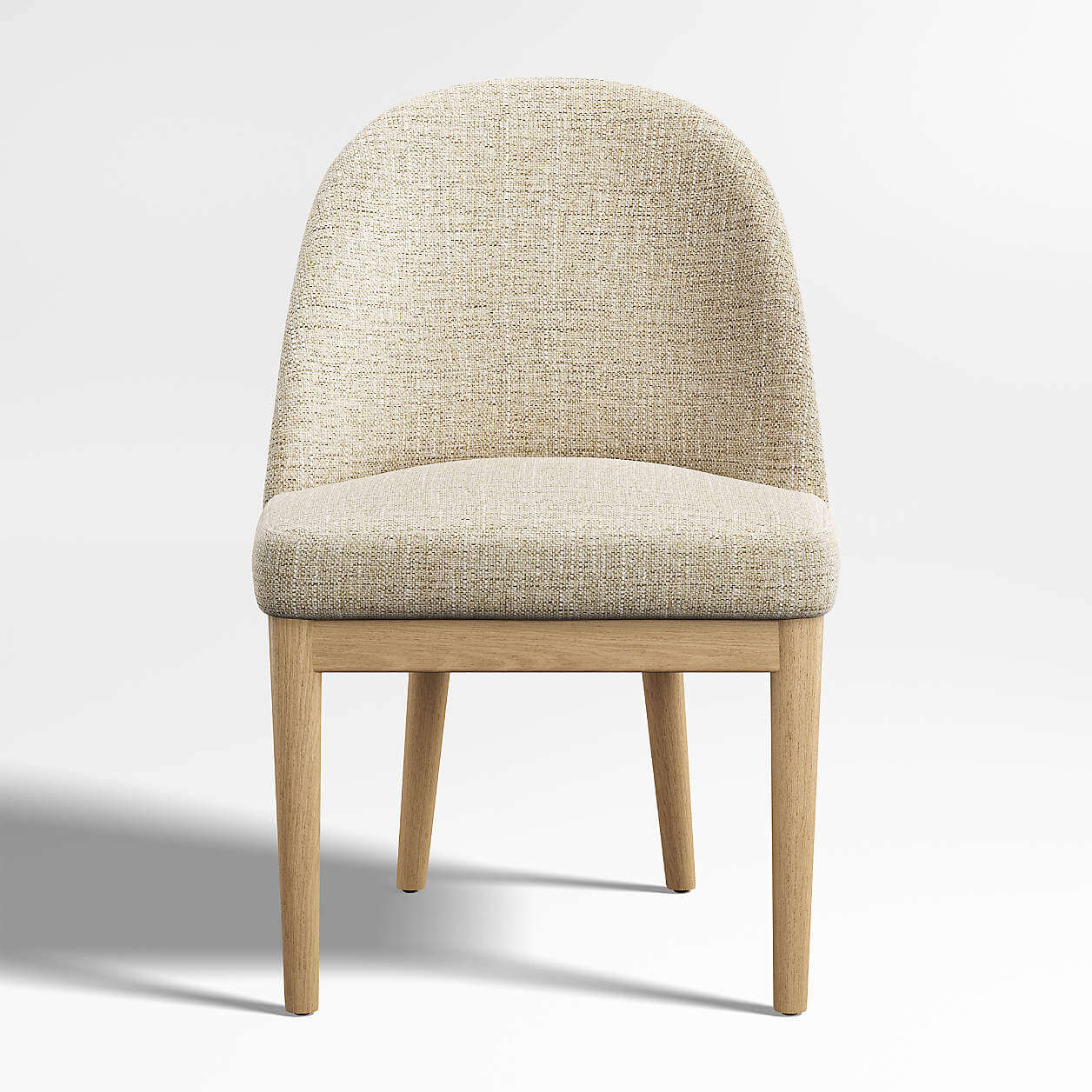 Natural Solid Wood Dining Chair with Contoured Seat