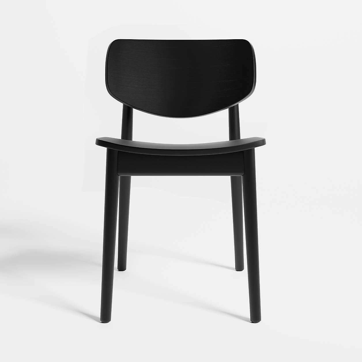 Paolo Modern Black Solid Wood Dining Chair