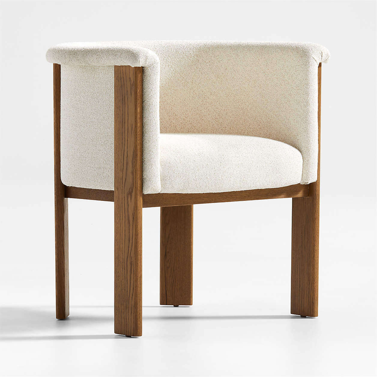 Curved Back Solid Wood Dining Chair Ergonomic Design