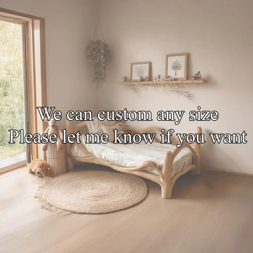 Montessori Floor Bed for Toddlers Low Wood Frame Custom Sizes Kids Bedroom Platform - Image 2