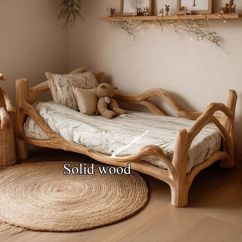 Montessori Floor Bed for Toddlers Low Wood Frame Custom Sizes Kids Bedroom Platform - Image 3