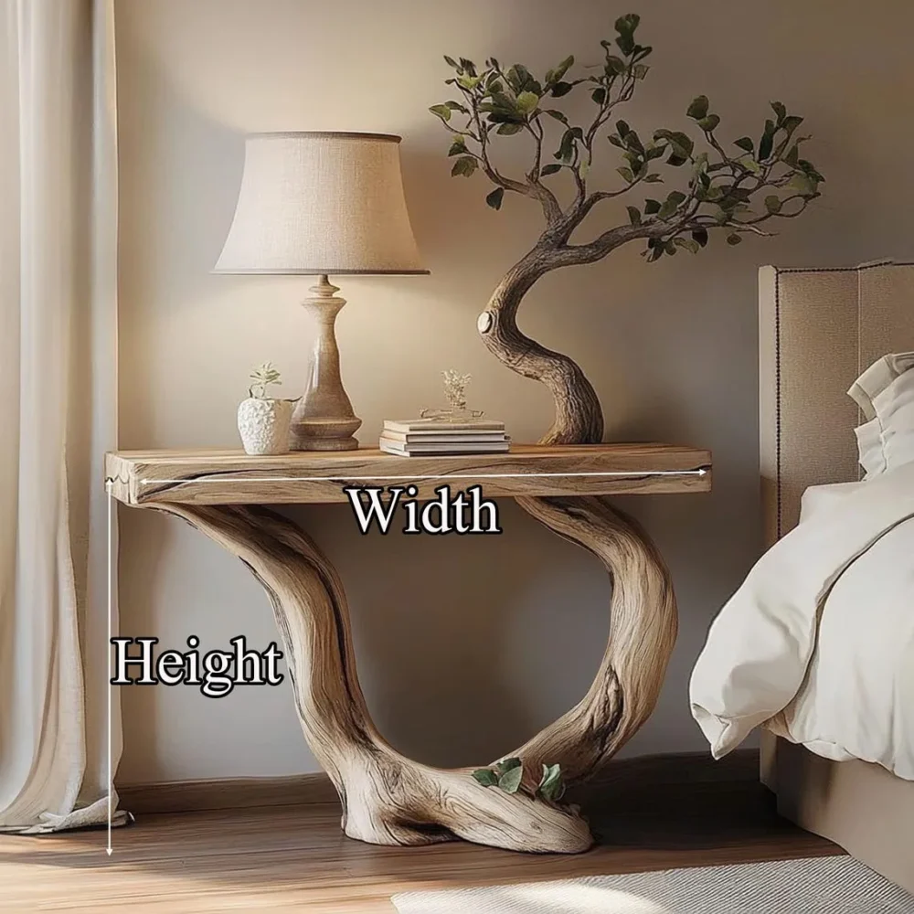 Custom Console Table Natural Wood Grain Made to Size Entryway or Office Table - Image 3