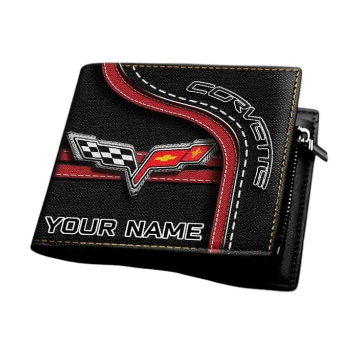 Two-Seater Sports Car PU Leather Wallet, Biker’s Custom PU Wallet CAR130