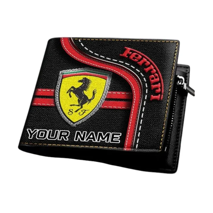 Racing-Inspired Coupe PU Leather Wallet, Performance-Inspired PU Wallet CAR130
