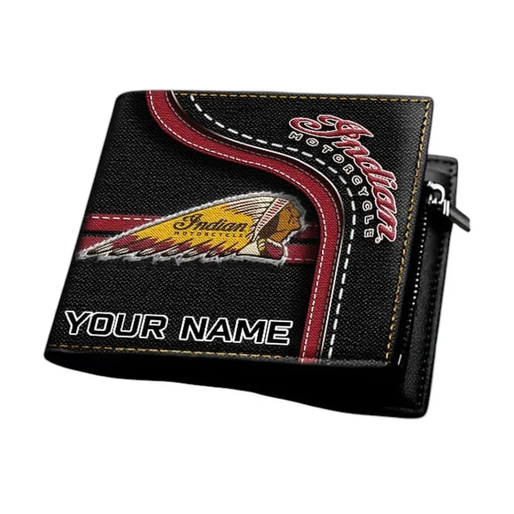 American-Style Motorbike PU Leather Wallet, Street-Ready Auto Wallet CAR130