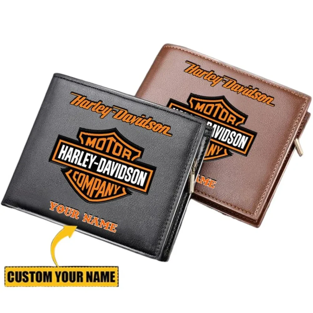 Two-Wheel Freedom PU Leather Wallet, Road Life Leather Wallet CAR290