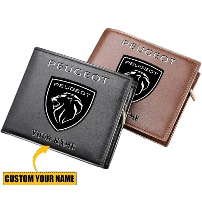 European Sedan PU Leather Wallet, Custom Garage PU Wallet CAR290