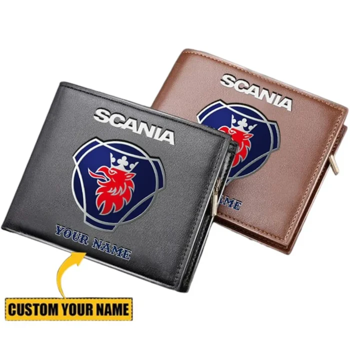 Heavy-Duty Truck PU Leather Wallet, Sleek Car Enthusiast Wallet CAR290