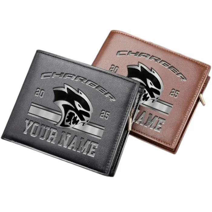 Drag-Ready Car PU Leather Wallet, Performance-Inspired PU Wallet CAR370