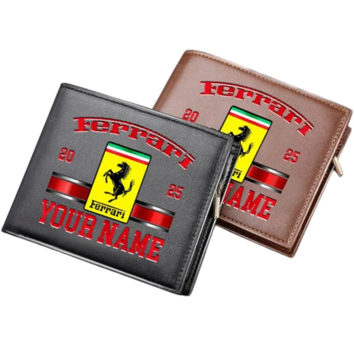 High-Performance Coupe PU Leather Wallet, Performance-Inspired PU Wallet CAR370