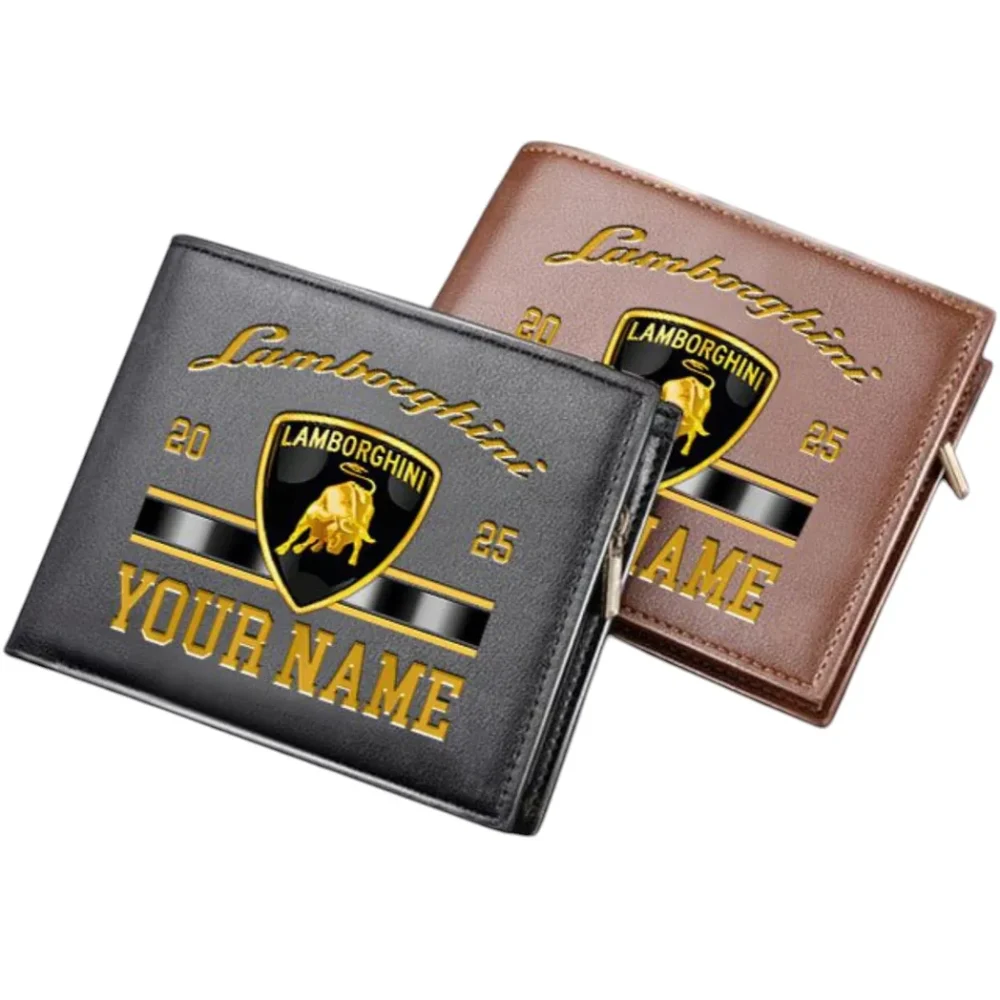 Exotic Sports Car PU Leather Wallet, Custom Garage PU Wallet CAR370