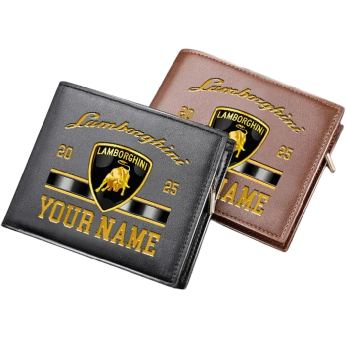 Exotic Sports Car PU Leather Wallet, Custom Garage PU Wallet CAR370