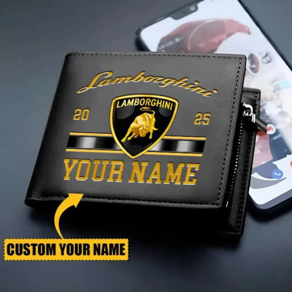 Exotic Sports Car PU Leather Wallet, Custom Garage PU Wallet CAR370 - Image 2