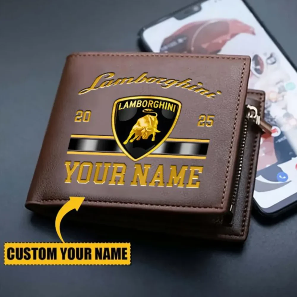 Exotic Sports Car PU Leather Wallet, Custom Garage PU Wallet CAR370 - Image 3