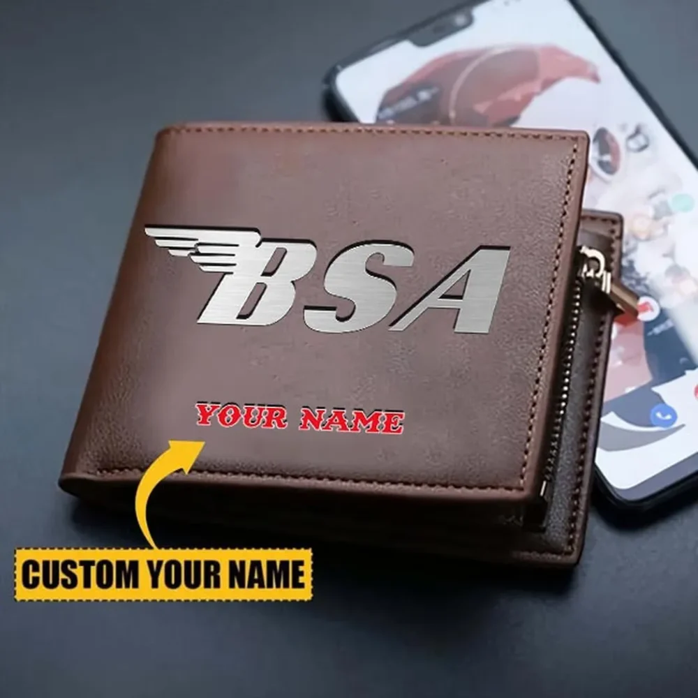 Retro Motorbike PU Leather Wallet, Car Culture PU Wallet CAR260 - Image 3