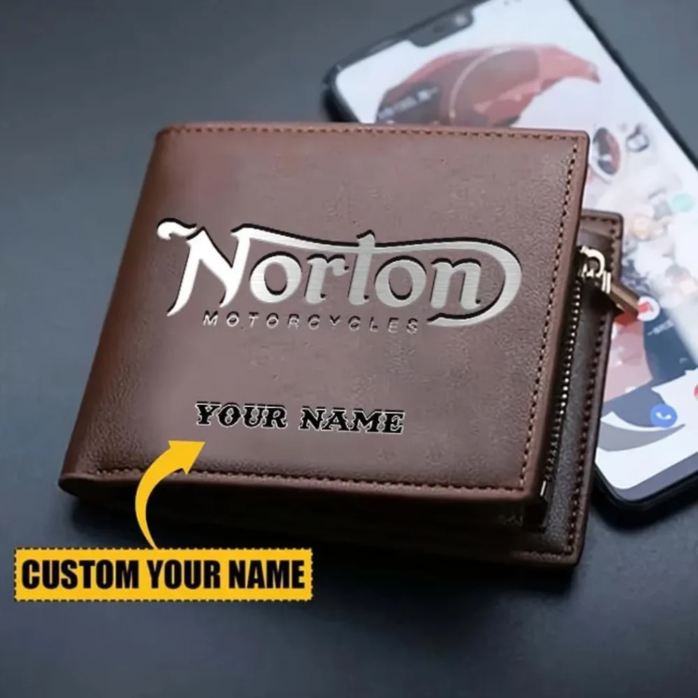 Custom Road Bike PU Leather Wallet, Rugged Driver’s Leather Wallet CAR260 - Image 3