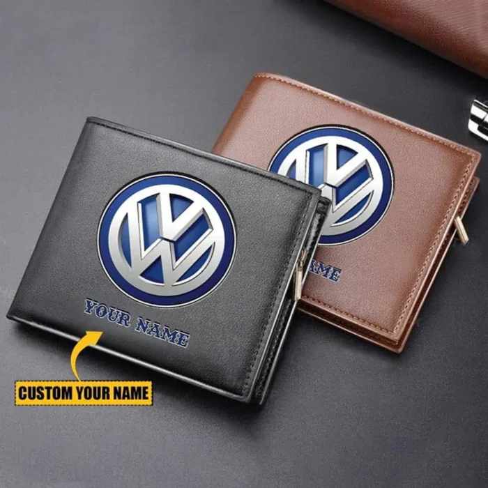 Sedan Vehicle PU Leather Wallet, Custom Garage PU Wallet CAR260